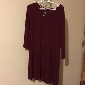 24/7 Burgundy Dress